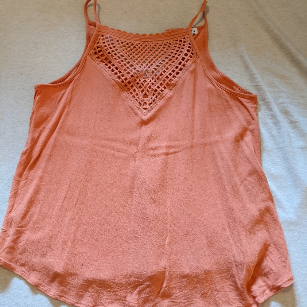 Orange top with pretty detail in front